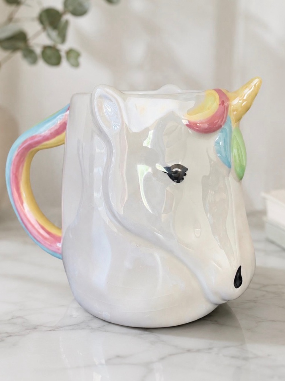 Tag White Ceramic Mug with Black Logo